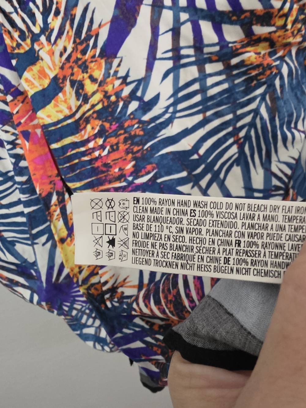 Forever 21 Swim Cover Up Tropical Palm Leaf Print Oversized Womens Small - Picture 7 of 8